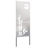 VidaXL Tuin Privacy Screen Fretwerk Zilver 50 x 140 cm Roestvrij staal