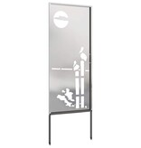 VidaXL Tuin Privacy Screen Fretwerk Zilver 50 x 140 cm Roestvrij staal