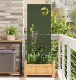 VidaXL Tuin decoratief paneel Olijfgroen 50 x 140 cm Koudgewalst staal