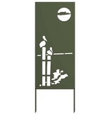 VidaXL Tuin decoratief paneel Olijfgroen 50 x 140 cm Koudgewalst staal