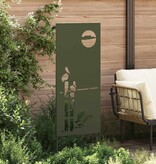 VidaXL Tuin decoratief paneel Olijfgroen 50 x 140 cm Koudgewalst staal