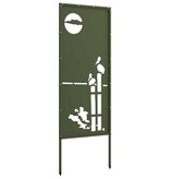 VidaXL Tuin decoratief paneel Olijfgroen 50 x 140 cm Koudgewalst staal