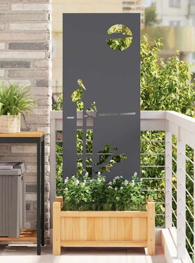 VidaXL Tuin decoratief paneel Antraciet 50 x 140 cm Koudgewalst staal
