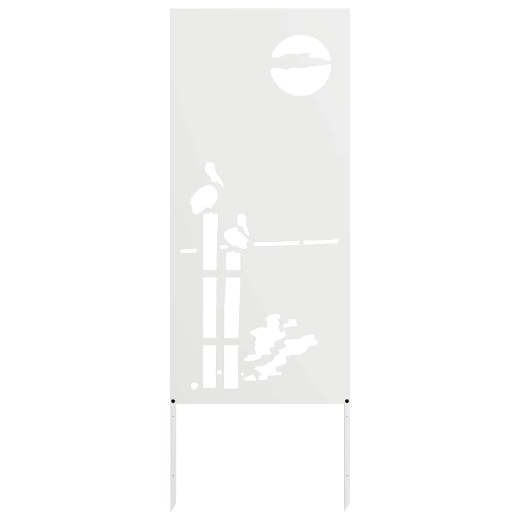 VidaXL Tuin decoratief paneel Wit 50 x 140 cm Koudgewalst staal
