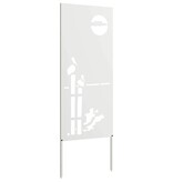 VidaXL Tuin decoratief paneel Wit 50 x 140 cm Koudgewalst staal