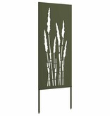 VidaXL Tuin decoratief paneel Olijfgroen 50 x 140 cm Koudgewalst staal