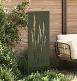 VidaXL Tuin decoratief paneel Olijfgroen 50 x 140 cm Koudgewalst staal