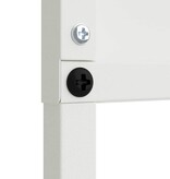 VidaXL Tuin Privacy Screen Bloemen Wit 50 x 140 cm Koudgewalst staal