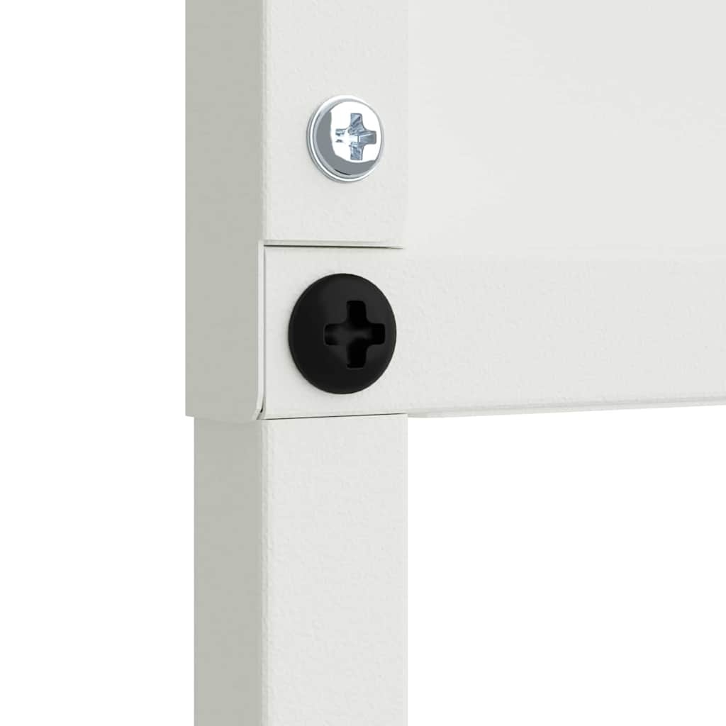 VidaXL Tuin Privacy Screen Bloemen Wit 50 x 140 cm Koudgewalst staal