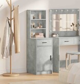 VidaXL Highboard met lade Betongrijs 40 x 40,5 x 135 cm Bewerkt hout