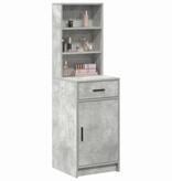 VidaXL Highboard met lade Betongrijs 40 x 40,5 x 135 cm Bewerkt hout