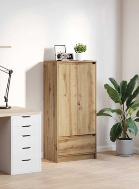 VidaXL Kast met lade spaanplaat ambachtelijk eikenkleurig