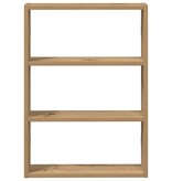 VidaXL Wandschap 43x9x60 cm bewerkt hout artisanaal eikenkleurig