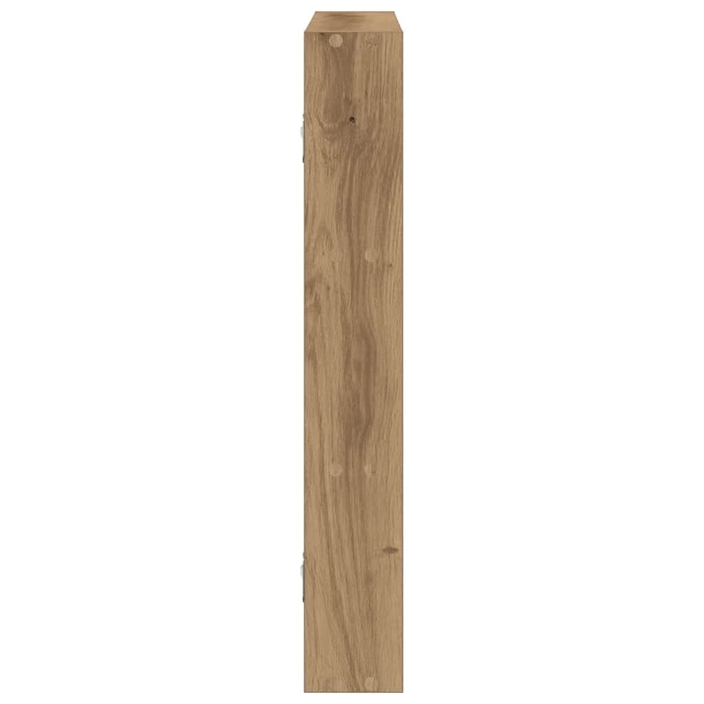 VidaXL Wandschap 43x9x60 cm bewerkt hout artisanaal eikenkleurig