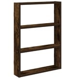 VidaXL Wandschap 43x9x60 cm bewerkt hout gerookt eikenkleurig