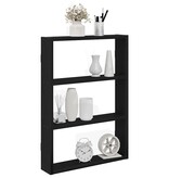 VidaXL Wandschap 43x9x60 cm bewerkt hout zwart