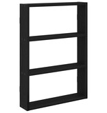 VidaXL Wandschap 43x9x60 cm bewerkt hout zwart