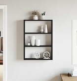 VidaXL Wandschap 43x9x60 cm bewerkt hout zwart