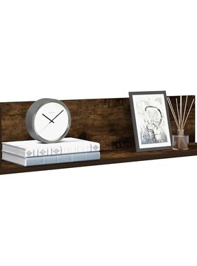 VidaXL Wandschappen 2 st 75x16,5x16,5 cm bewerkt hout gerookt eiken