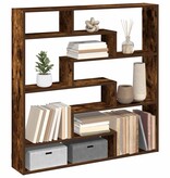 VidaXL Wandschap kubus 7 vakken bewerkt hout gerookt eikenkleurig