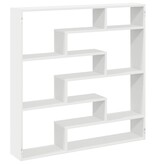 VidaXL Wandschap kubus 7 vakken bewerkt hout wit
