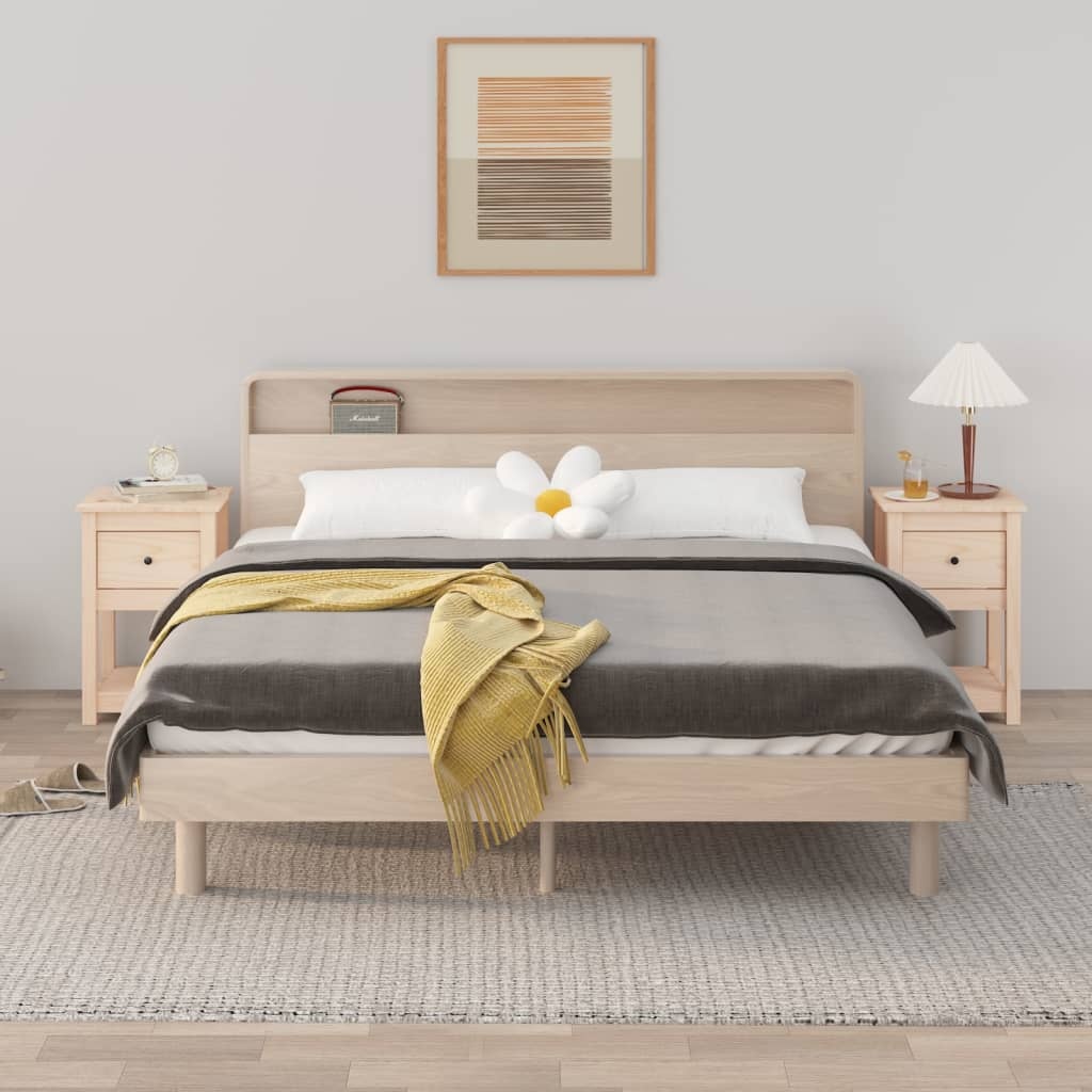 VidaXL Nachtkastjes 2 st 40x35x61,5 cm massief grenenhout