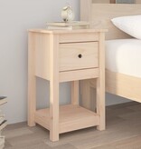 VidaXL Nachtkastjes 2 st 40x35x61,5 cm massief grenenhout
