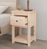 VidaXL Nachtkastjes 2 st 40x35x61,5 cm massief grenenhout