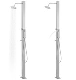 VidaXL Buitendouche recht roestvrij staal