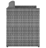 VidaXL Tuinstoel met voetenbank poly rattan antracietkleurig