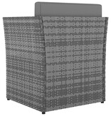 VidaXL Tuinstoel met voetenbank poly rattan antracietkleurig