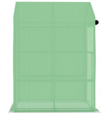 VidaXL Tuinkas met schappen 143x143x195 cm staal