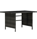 VidaXL 4-delige Loungeset met kussens poly rattan grijs