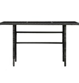 VidaXL 4-delige Loungeset met kussens poly rattan grijs