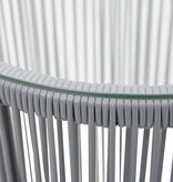 VidaXL 3-delige Bistroset met kussens PE-rattan grijs