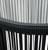 VidaXL 3-delige Bistroset met kussens PE-rattan zwart