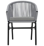 VidaXL Tuinstoelen 2 st PE-rattan antracietkleurig