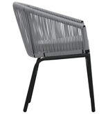 VidaXL Tuinstoelen 2 st PE-rattan antracietkleurig