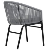 VidaXL Tuinstoelen 2 st PE-rattan antracietkleurig
