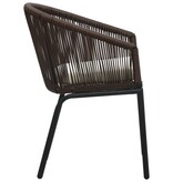 VidaXL Tuinstoelen 2 st PE-rattan bruin