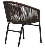 VidaXL Tuinstoelen 2 st PE-rattan bruin