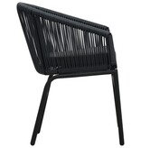 VidaXL Tuinstoelen 2 st PE-rattan zwart