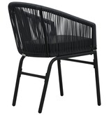 VidaXL Tuinstoelen 2 st PE-rattan zwart