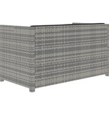VidaXL 5-delige Loungeset met kussens poly rattan grijs