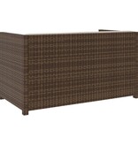 VidaXL 5-delige Loungeset met kussens poly rattan bruin