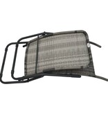 VidaXL Ligbed inklapbaar poly rattan grijs