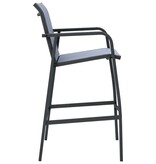 VidaXL Tuinbarstoelen 4 st textileen grijs