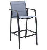VidaXL Tuinbarstoelen 2 st textileen grijs