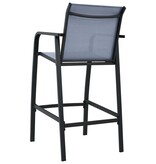VidaXL Tuinbarstoelen 2 st textileen grijs