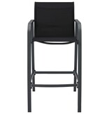 VidaXL Tuinbarstoelen 4 st textileen zwart